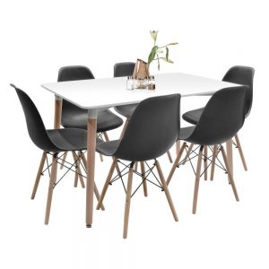 Comedor con 6 Sillas y Mesa estilo Eames